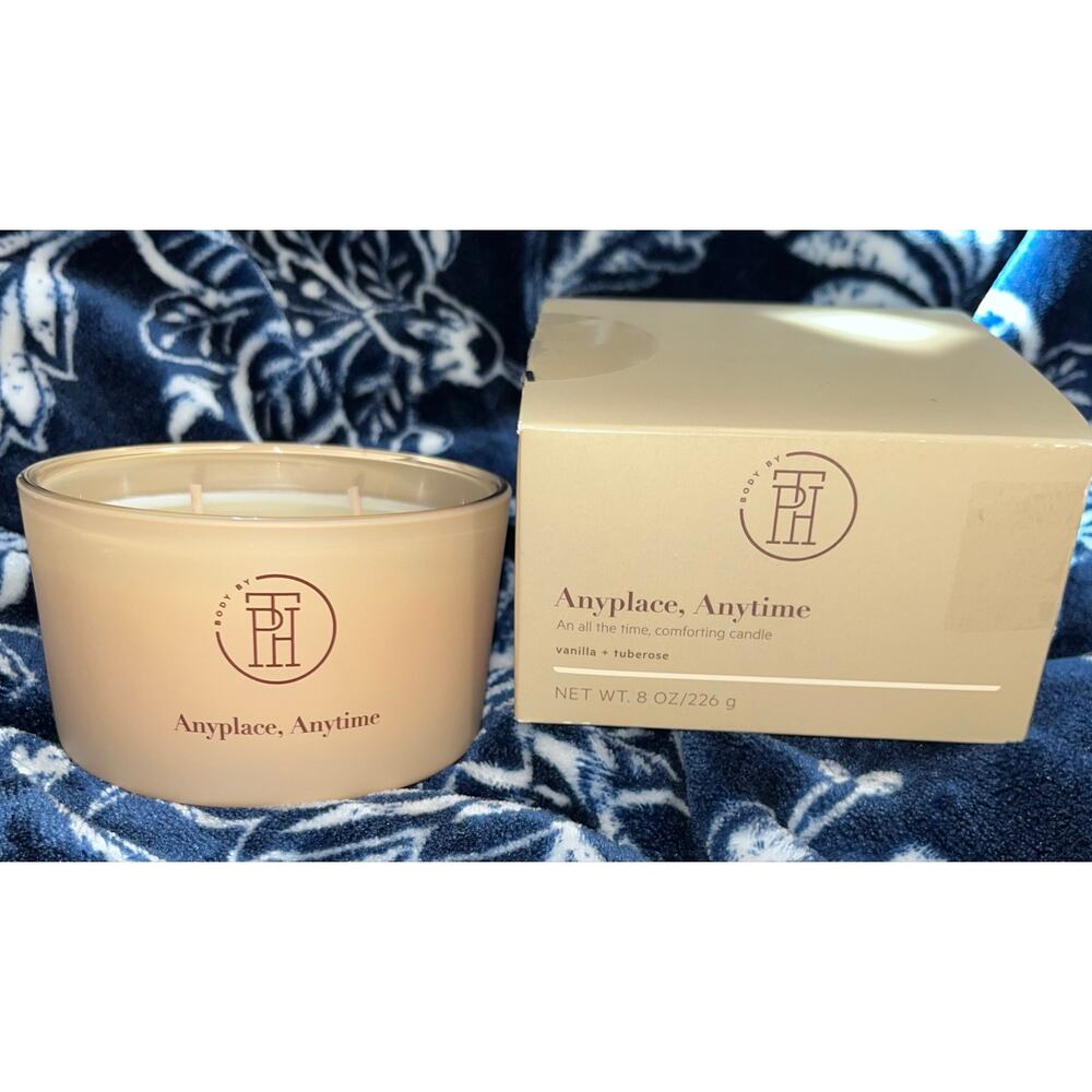 NEW! BODY BY TPH Anyplace Anytime Vanilla & Tuberose Soy Wax Blend Candle (8oz) - Picture 4 of 8